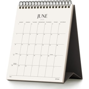 Jotsome Desk Calendar 2026, Small Standing Flip Desktop Calendar From January 2026 to June 2027 for Home and Office, Easy Organizing (Yellow, Small)