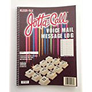 Jotta-Call Voice Mail Message Log by KLEER-FAX, Spiral Bound, 900 Message Areas (04070) - Book