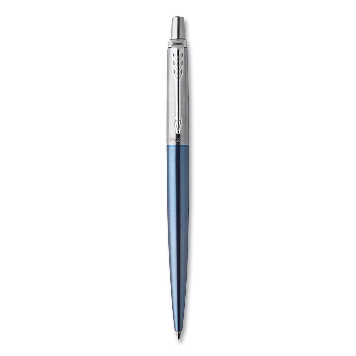 Jotter Ballpoint Pen, Retractable, Medium 0.7 mm, Blue Ink, Waterloo Blue/Chrome Barrel | Bundle of 2 Each