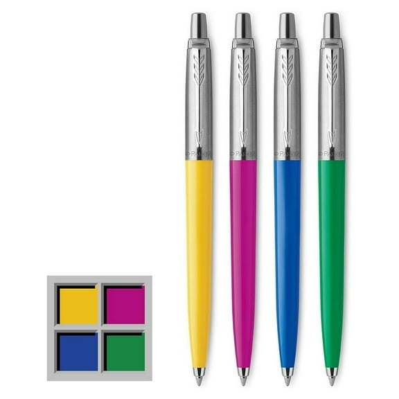 Jotter Originals Ballpoint Pen Collection | Assorted Finishes | Medium Point | Black | 4 Count
