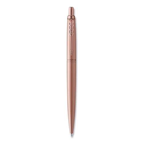 Jotter XL Ballpoint Pen, Retractable, Medium Point, Blue Ink, Rose Gold Barrel | Bundle of 5