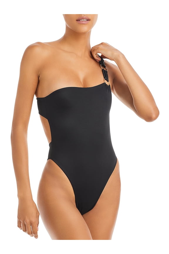 Womens Sheida One-Shoulder Pool One-Piece Swimsuit
