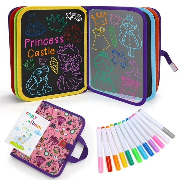 Jouet Enfant 3-4-5-6 Ans Garçons Filles Cadeau Fille 3 4 5 6 Ans Garçons Enfant Toddlers Learning Toys for 3-6 Year Old Girl Boy Games for Kids Educational Activities Toy Drawing Book Art Crafts Kit