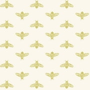 Joules Block Print Bee Antique Gold Wallpaper