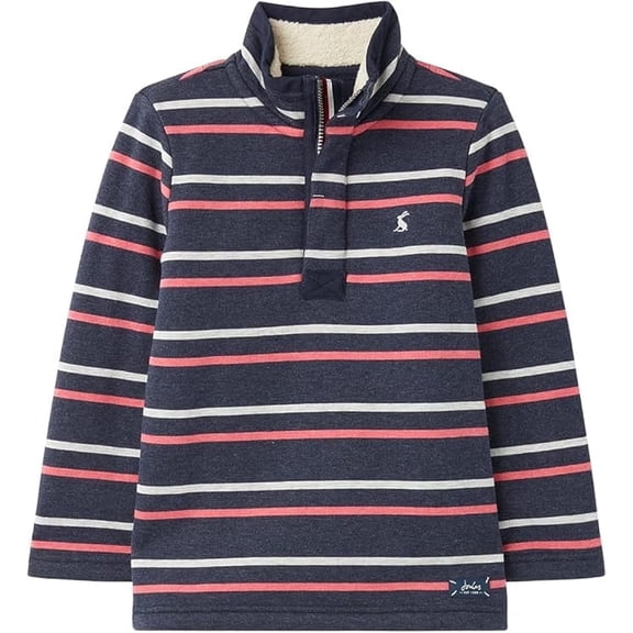 Joules Boy's Winter Dale (Toddler/Little Kids/Big Kids) Navy Marl Stripe 5 (Little Kids)