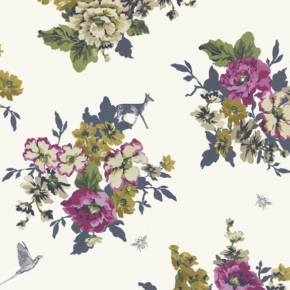 Joules Floral Crme Wallpaper