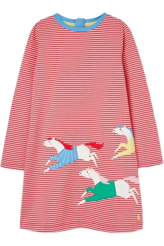 Big Girls' Rosalee Casual Long Sleeve Striped Dress, 12 Years