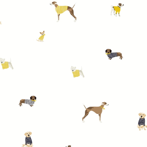 Joules Harbour Dogs Crme Wallpaper