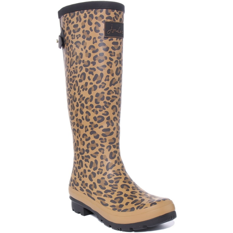 Joules leopard boots hotsell