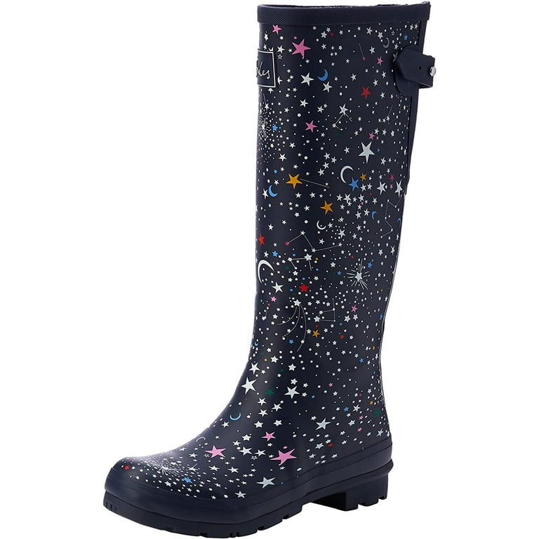 Joules Welly Print Rain Boot 5 Navy Stars