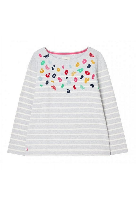 Women's Harbour Luxe Long Sleeve Jersey Top (Grey Leopard, US 10)