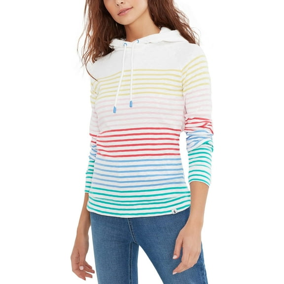 Joules Women's Marlston Stripe Hooded Sweatshirt  Multicoloured, US 2