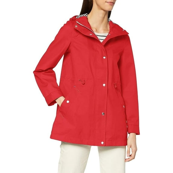 Joules Women's Lightweight Rain Coat, Red Size 6