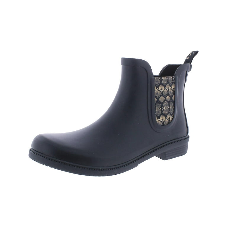 Joules Womens Rutland Rubber Rain Booties Black 7 Medium B M