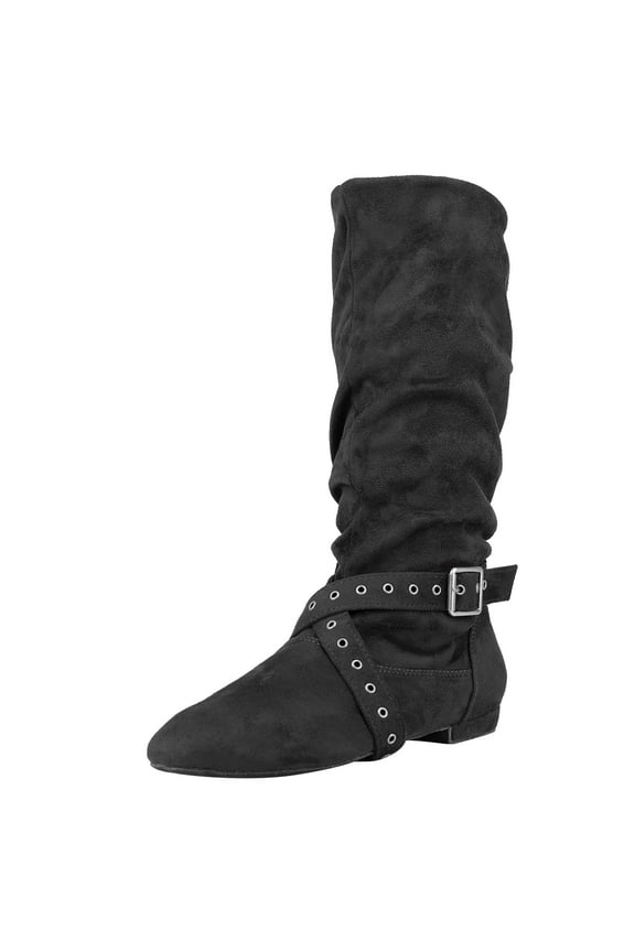 Suede Sole Boot Step Women Latin Dance Boots Salsa Shoe Long Warm Up Line Shoes West Coast Swing Dance Boots