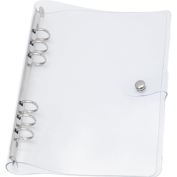 Journal Binder Cover A5 Clear  Planner Cover Notebook Binder Refillable Notebook Shell (6.7"x9.2") for Round-Ring Planner Pages (Inner Paper Not Included)