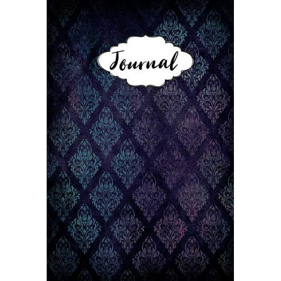 Journal: Blank Lined Paper Diary Notebook for Adult Women Beautiful Floral Flower #6 Blue Purple
