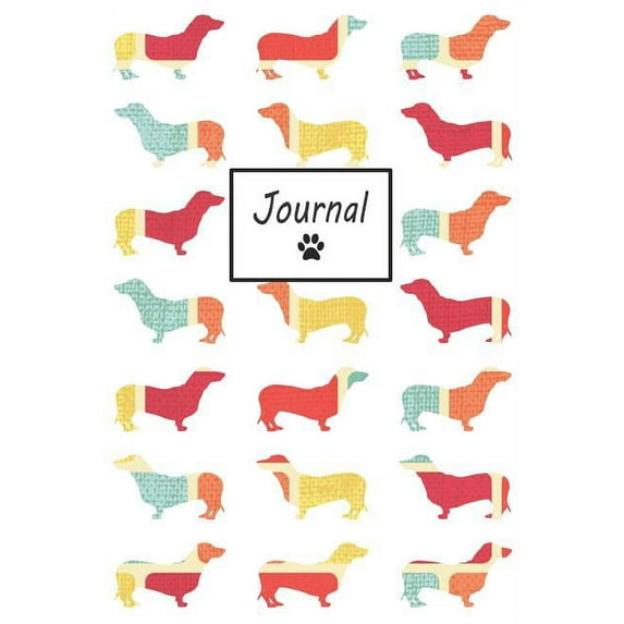 Journal: Dachshund Dog Pattern - Blank Lined Journal (Composition Book, Notebook)