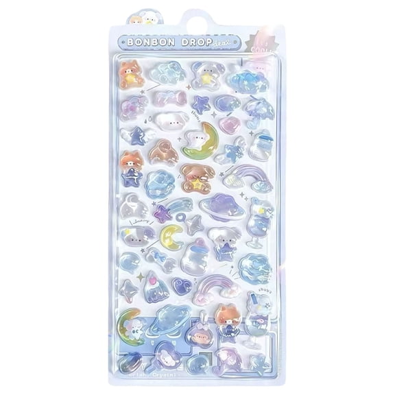 Journal Decor Stickers, Planner Decoration Stickers, Soft Bubble Stickers, Kawaii Raised Stickers, Puffy Stickers for Planner, 3D Craft Stickers, Mini Resin Crafts, Scrapbooking Puffy Stickers