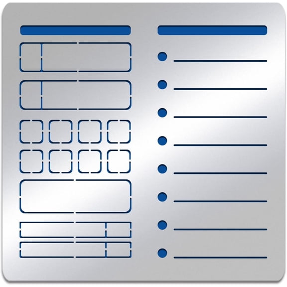 Journal Frame Stainless Steel Stencils Line/Dots/Checkered Metal Stencil for Wood Carving Drawings and Woodburning Engraving and Scrapbooking
