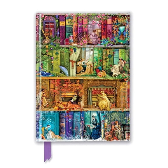 Aimee Stewart: A Stitch in Time Bookshelves (Foiled Journal) (Hardcover) by Flame Tree Studio (Creator)