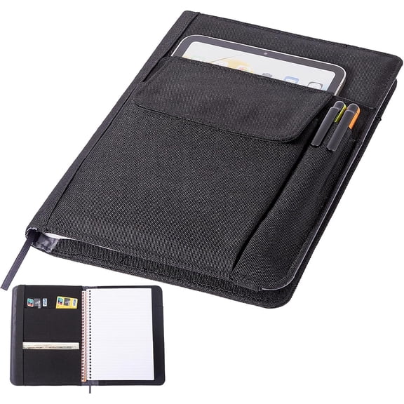 Journal Notebook Cover for Work, Journaling Notebooks Protector - Portfolio Organizer Compatible with Rocketbook Fusion, with Pen loop, Business Card Holder, File Pocket for accessories