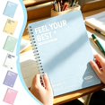 thumbnail image 1 of Journal Notebook for Women & Men, B5 Spiral Notebook, 10×7in Blue Hardcover Journal, 120 Grid Pages, 9mm Ruled, Date/Page Marked, Portable for Notes & Planning, 1 of 7