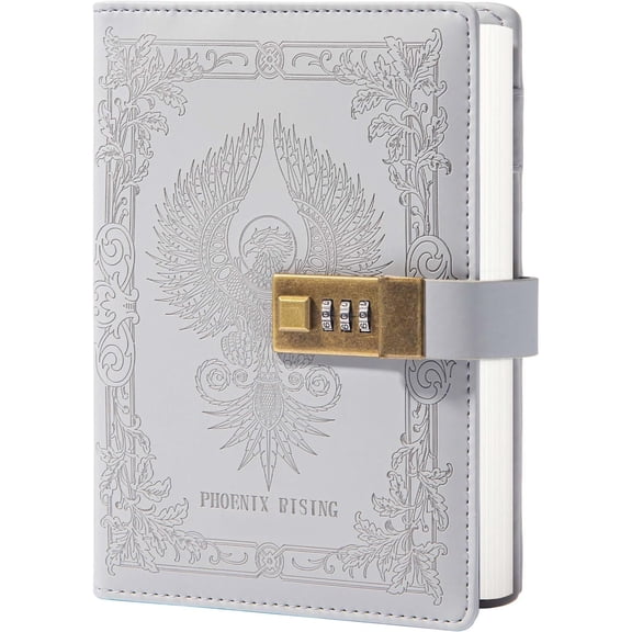 Journal Notebook with Lock, Leather Locked Diary