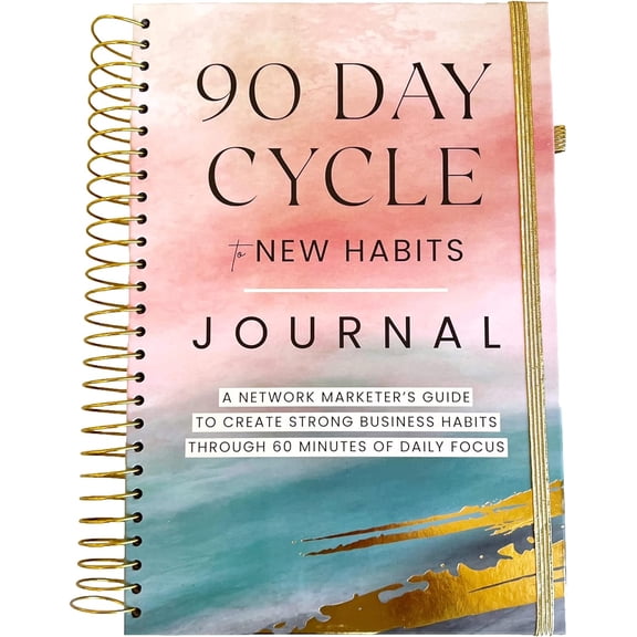 Journal - Planner for Network Marketing - Direct Selling Planner for MLM Marketing Books - Network Marketing Book Journal - 90 Day Cycle to New Habits Marketing Journal