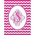 thumbnail image 1 of Journal: S Monogram Pink and White Chevron Notebook, 1 of 1