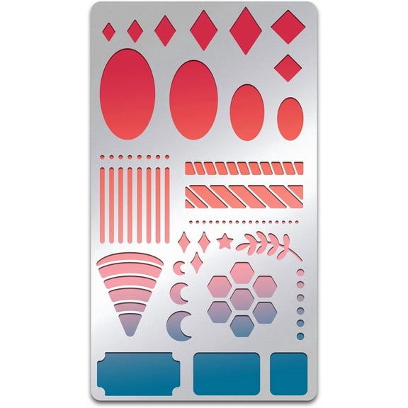 Journal Stencils 7x4 Inch Stars Moon Stripes Metal Stencils Planner Frame Border Stainless Steel Template