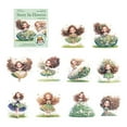 thumbnail image 1 of Journal Sticker Cartoon Girl Sticker Flowers Sticker Reward Sticker, 1 of 18