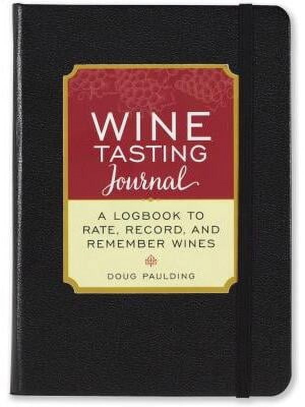 Black Hardcover Wine Tasting Journal with Elastic Band