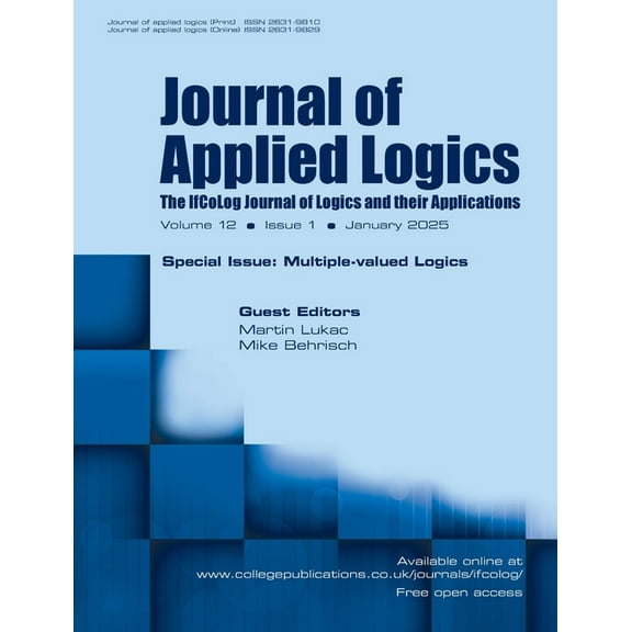 Journal of Applied Logics. IfCoLog Journal of Logics and their Applications. Volume 12, number 1, January 2025. Special , (Paperback)