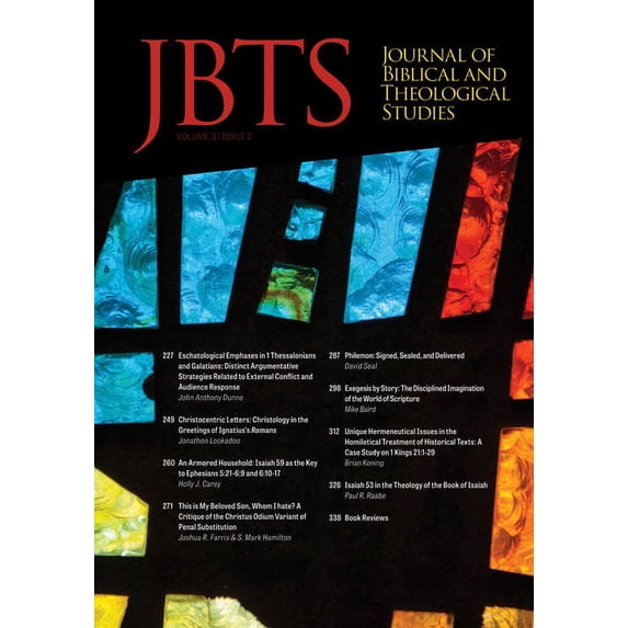 Journal of Biblical and Theological Studies: Journal of Biblical and Theological Studies, Issue 3.2 (Paperback)