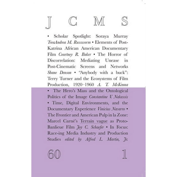 Journal of Cinema and Media Studies, vol. 60, no. 1 (Paperback)