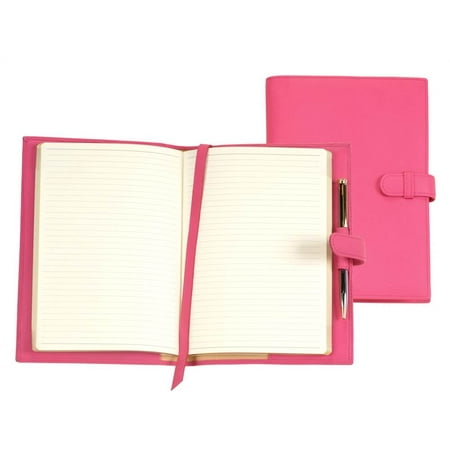 Journal with Wildberry Nappa Leather Jacket, Pen Loop & Bookmark