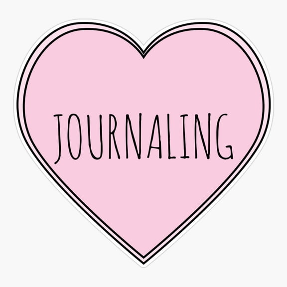 Journaling Heart Writer Notebook Sticker