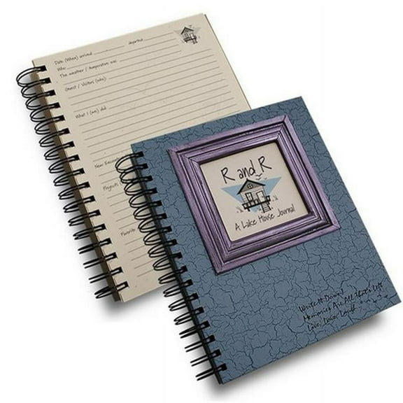 Journals Unlimited CJ-25 R & R - A Lake House Journal Book, Light Blue
