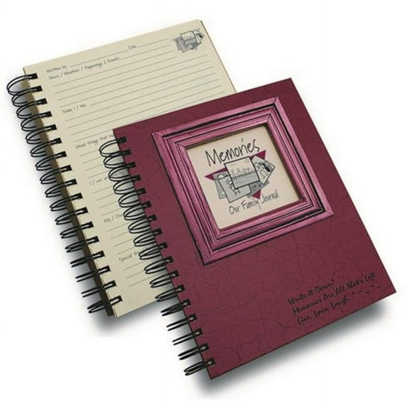 Journals Unlimited CJ-26 Memories - Our Family Journal Book, Cranberry