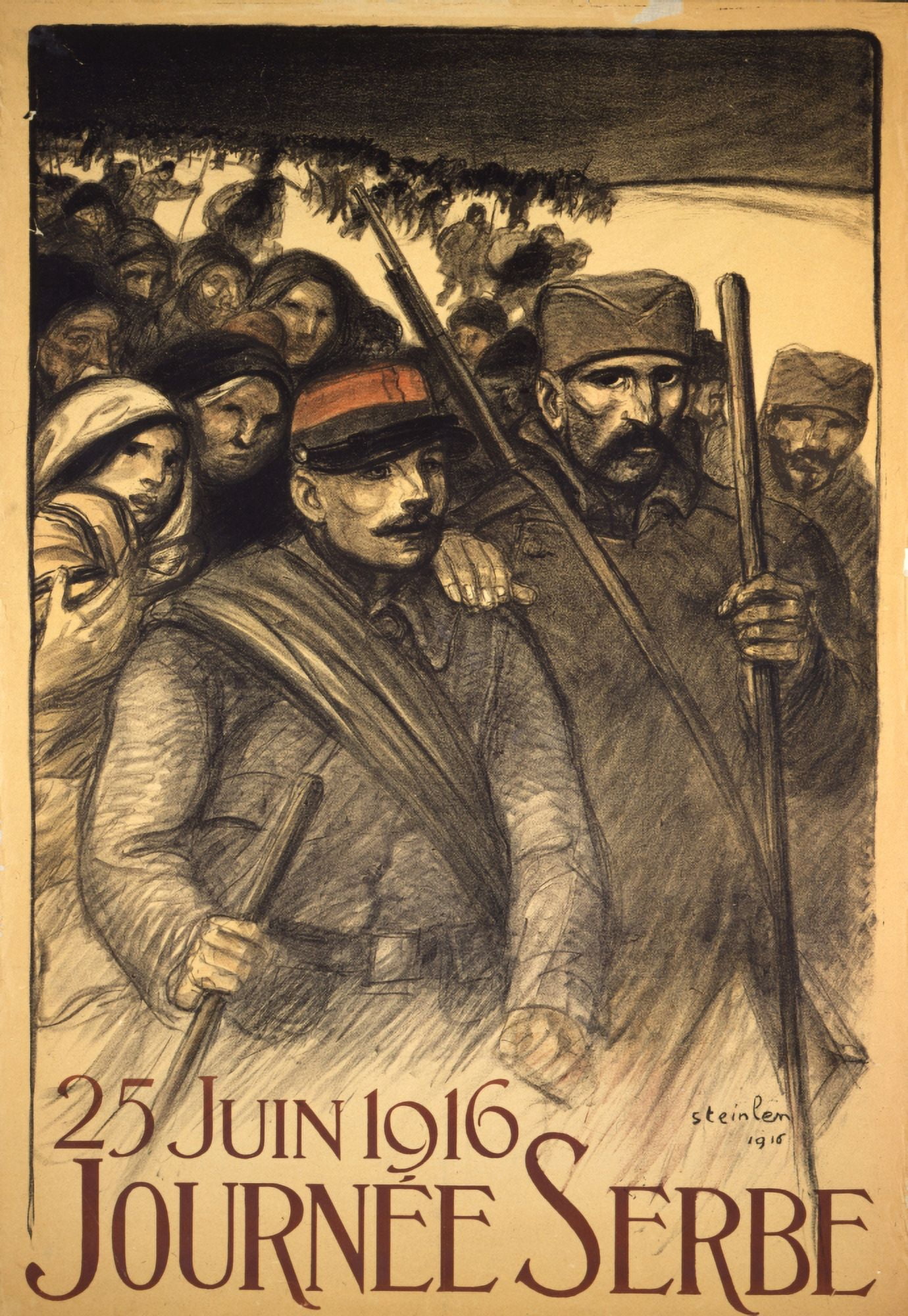 Journe Serbe 1916 Canvas Art - Thophile Steinlen (24 x 36)