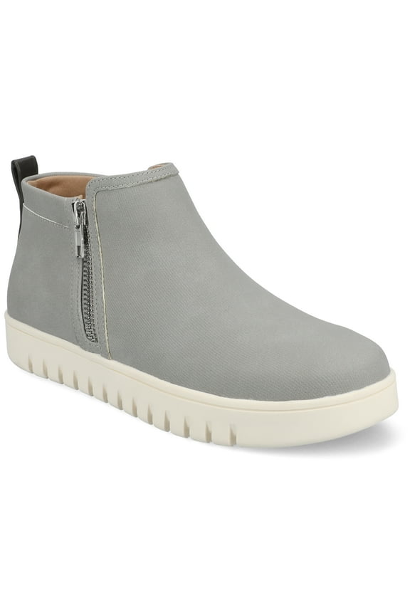 Alita Round Toe Inside Zipper Flexible Comfort Ankle Sneaker Bootie