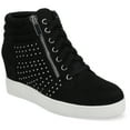 thumbnail image 1 of Journee Clarity High Top Round Toe Comfort Wedge Sneaker, 1 of 9