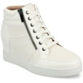 thumbnail image 1 of Journee Clarity High Top Round Toe Comfort Wedge Sneaker, 1 of 9