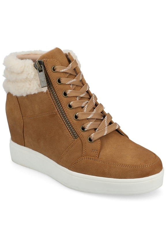 Clarity High Top Round Toe Comfort Wedge Sneaker