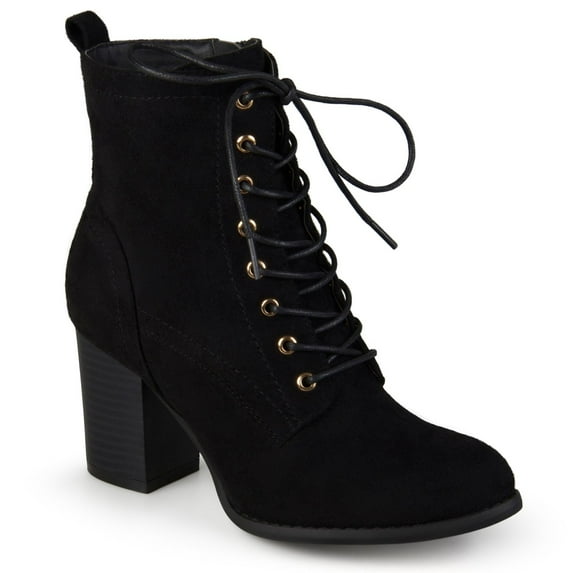 Journee Collection Baylor Women's Block Heel Ankle Boots Color: Black Size: 8