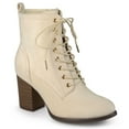 thumbnail image 1 of Journee Collection Baylor Women's Block Heel Ankle Boots Color: Bone Size: 10, 1 of 4