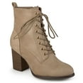 thumbnail image 1 of Journee Collection Baylor Women's Block Heel Ankle Boots Color: Taupe Size: 10, 1 of 4