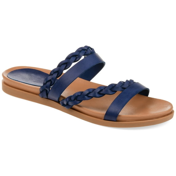 Journee Womens Colette Slide Flat Sandals, Widths Available