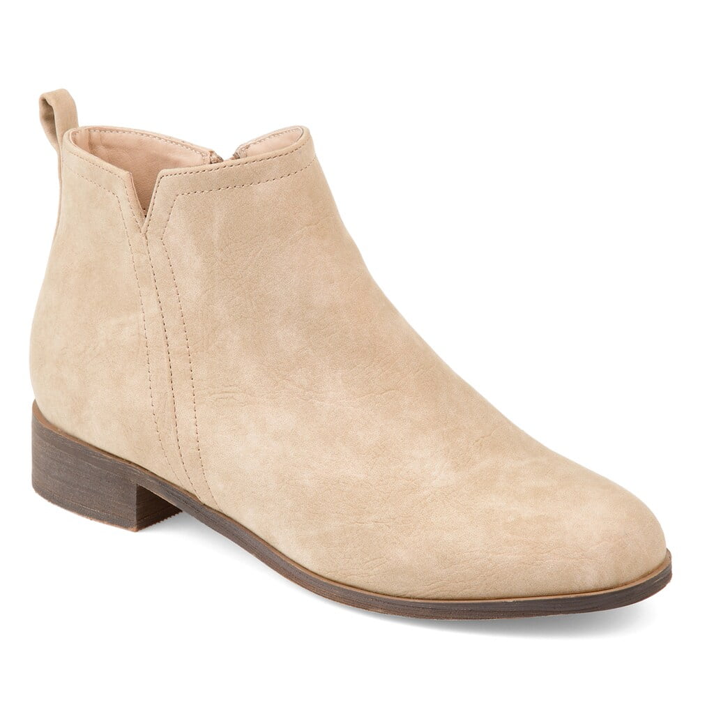 Journee Collection Petra Women s Ankle Boots Taupe Walmart